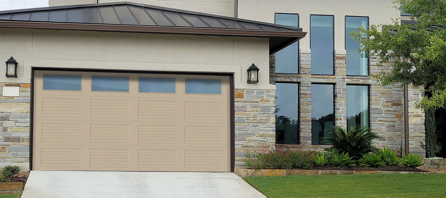 DoorLink 3660 louvered panel garage door